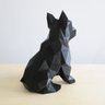 Bulldog Francês Sentado Decorativo - 10 Cm Altura -Toque 3D: Preto - 3