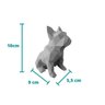 Bulldog Francês Sentado Decorativo - 10 Cm Altura -Toque 3D: Preto - 4