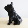 Bulldog Francês Sentado Decorativo - 10 Cm Altura -Toque 3D: Preto - 2