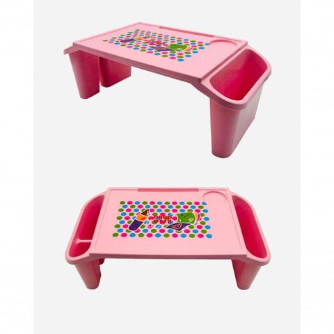 Mesa Infantil Portátil Child Desk para Estudo Desenho Brincadeiras Alimentação Rosa Jac Pack