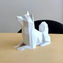 Ver imagem 1 de Estatueta Shiba Inu Decorativo - 15 Cm Altura - Toque 3D: Branco