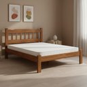Ver imagem 1 de Cama Queen Madeira Maciça Reforçada com Colchão