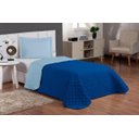 Ver imagem 1 de Cobre Leito Solteiro Infantil 2 Peças Azul Royal/Azul Claro