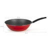 Frigideira Wok Oriental Antiaderente 24cm Essencial Vermelho com Cabo Multiflon - 3