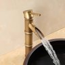 Torneira Vintage Retro de Bambu para Banheiro de Luxo Cuba Pia com Função Água Cascata Misturador Mo - 4