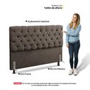 Ver imagem 4 de Cabeceira Cama Box Casal Queen Size Lylla 160cm Capitonê com Frame Linho Cacau - Abmaza
