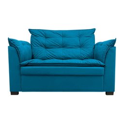Sofá Namoradeira Dandara 2 Lug Decorativa Para Sala Suede:Azul Royal - 2