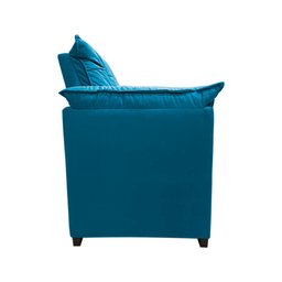 Sofá Namoradeira Dandara 2 Lug Decorativa Para Sala Suede:Azul Royal - 3