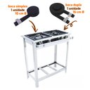 Ver imagem 3 de Fogão a Gás Extra Inox Cozinha Industrial 2 Bocas 1 Simples 1 Dupla com Espera Forno Ei2 - Venâ