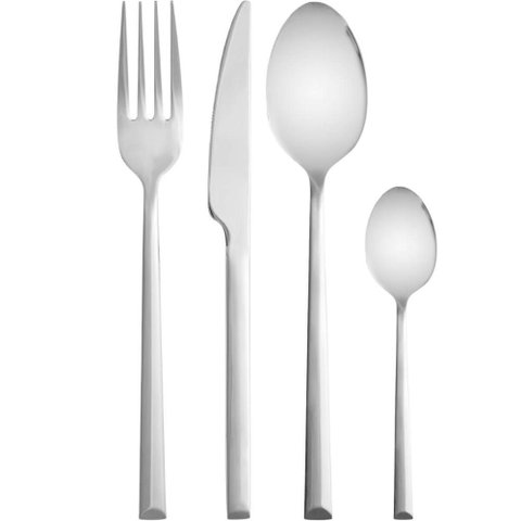 Faqueiro 16 Peças Oslo Aço Inox Wolff Mesa Posta Jogo Talheres 4 Pessoas Facas Garfos Colheres