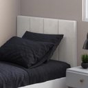 Ver imagem 1 de Cabeceira Solteiro Laura 0,90 Almofadada Bege Claro Ofertamo