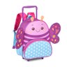 Mochila Infantil Escolar Meninas Borboletas Bolsa Rodinhas:lilás - 1