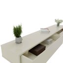 Ver imagem 3 de Aparador Suspenso Nicho Sala 2 Gavetas 157 Nobre Off White - Rede Móveis