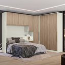 Ver imagem 1 de Quarto Modulado Seletto 8 Portas 6 Gavetas MDP Areia Móveis Henn