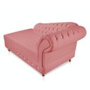 Ver imagem 2 de Divã Chesterfield 1,65M Capitonado com Strass Suede D'Rossi - Rose