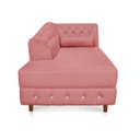 Ver imagem 4 de Divã Chesterfield 1,65M Capitonado com Strass Suede D'Rossi - Rose