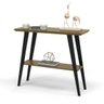 Aparador Davi 90x30 Tampo Mdf 30mm Freijó/pés Madeira Preto Ofertamo - 3