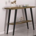 Ver imagem 2 de Aparador Davi 90x30 Tampo Mdf 30mm Freijó/pés Madeira Preto Ofertamo