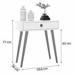 Aparador Dream Classic com Gaveta - Freijó/Off White Jalmac - 5