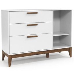 Cômoda Nature com Porta Matic Branco Eco Wood 19928 Quarto - 5