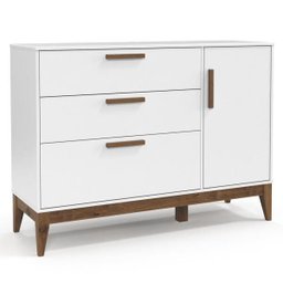 Cômoda Nature com Porta Matic Branco Eco Wood 19928 Quarto - 1