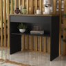 Mesa Aparador Escritório 1 Gaveta Max 90 Preto Fosco/Freijo - 2