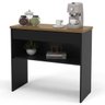 Mesa Aparador Escritório 1 Gaveta Max 90 Preto Fosco/Freijo - 1