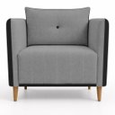 Ver imagem 7 de Poltrona Decorativa Aviv para Sala Escritório Recepção Luxo Linho Premium Easy Clean Corino Premium