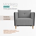 Ver imagem 4 de Poltrona Decorativa Aviv para Sala Escritório Recepção Luxo Linho Premium Easy Clean Corino Premium