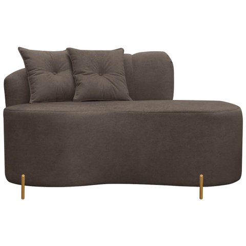Sofá Namoradeira Orgânico Grécia 2 Lugares 145cm Bouclê:bouclê Marrom