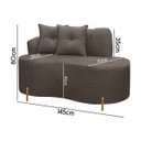 Ver imagem 6 de Sofá Namoradeira Orgânico Grécia 2 Lugares 145cm Bouclê:bouclê Marrom