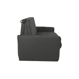 Sofá Cama para Sala de Estar Zaia com Baú Suede Matrix - Cinza - 3