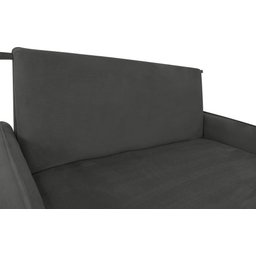 Sofá Cama para Sala de Estar Zaia com Baú Suede Matrix - Cinza - 8