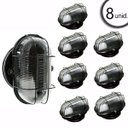 Ver imagem 1 de Kit 8 Luminária Arandela Tartaruga Ferro Preta Externa