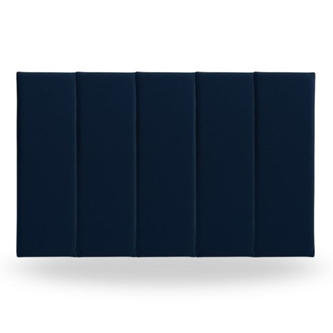 Kit 5 Peças Cabeceira Modular Cama Box 60x20 Solteiro Cores:azul Marinho