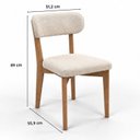 Ver imagem 3 de Kit 4 Cadeiras Madeira de Eucalipto Estofadas em Bouclé Cora Yescasa