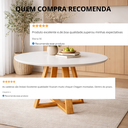 Ver imagem 7 de Mesa Redonda Sala de Jantar 4 Lugares Madeira Maciça Off White Pérola Pequena Compacta