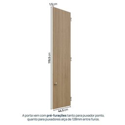 Mesa de Cabeceira Módulo 45x120 1 Porta Frame Cabecasa madeiramadeira Acácia/Arenas - 5