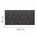 Ver imagem 2 de Painel Estofada Istambul Botão Capitonê 160cm Queen Size para Cama Box Quarto Suede Cinza Escuro Gra
