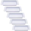 Ver imagem 1 de Kit 5 Escorredores Cuba de Pia Cozinha Retangular Multiuso Copos Legumes Branco