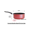 Ver imagem 6 de Caçarola Antiaderente Nº24 Cereja - Cabo - Tampa de Vidro