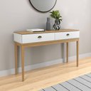 Ver imagem 2 de Aparador Colonial com 2 Gavetas Mdp Mel Branco 136x41x83cm Mb 1026 Movelbento