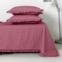 Ver imagem 4 de Kit Cobre Leito Elegance Queen Microfibra 3 Peças Babado Rosa Casa Scarpa