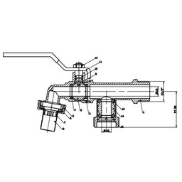 Torneira de Parede com 2 Saídas para Tanque e Máquina de Lavar Linha Jardim Anti Ferrugem 1/2X3/4 - 3