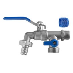 Torneira de Parede com 2 Saídas para Tanque e Máquina de Lavar Linha Jardim Anti Ferrugem 1/2X3/4 - 2