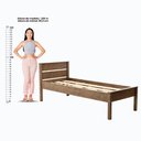 Ver imagem 3 de Cama Solteiro Ditália com Colchão Cm-22 Cor:diamond