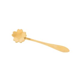 Conjunto de 4 Colheres para Chá Wolff Flores Dourado de Aço Inox - 3