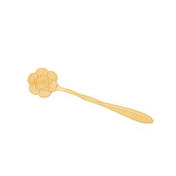 Conjunto de 4 Colheres para Chá Wolff Flores Dourado de Aço Inox - 5