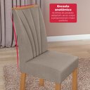 Ver imagem 7 de Conjunto Sala de Jantar Mesa Easy Tower 170x90cm Mdf/vidro com 6 Cadeiras Confort Suede Bege Amendoa