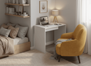 Ver imagem 3 de Escrivaninha Compacta 75cm Branca 100% Mdf